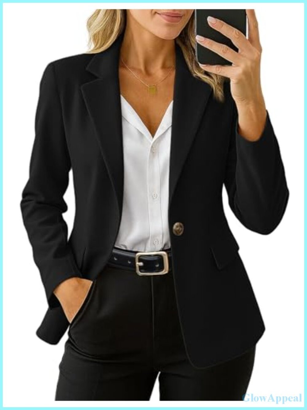 Women's Long Sleeve Blazer Business Casual Suit Jacket
